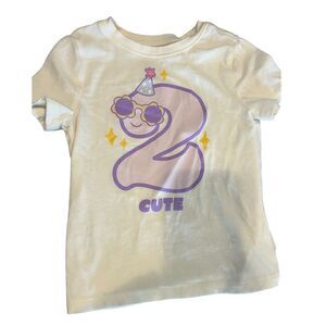 Old Navy “2 Cute” Birthday Shirt - Size 3T - Worn Once